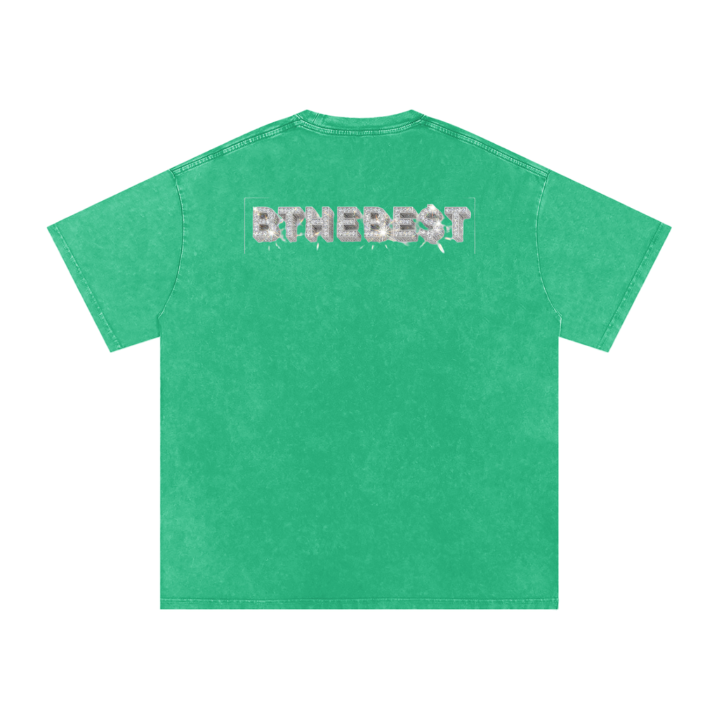 Snow Washed Oversized Cotton T-Shirt