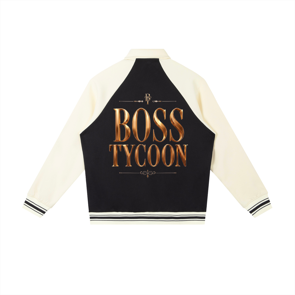 Contrast Raglan Sleeve Baseball Jacket