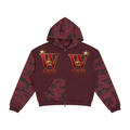 Unisex Colorblock Camo Full Zip Boxy Hoodie