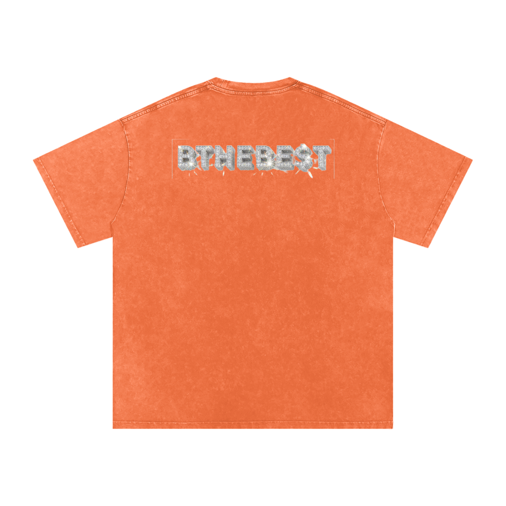 Snow Washed Oversized Cotton T-Shirt