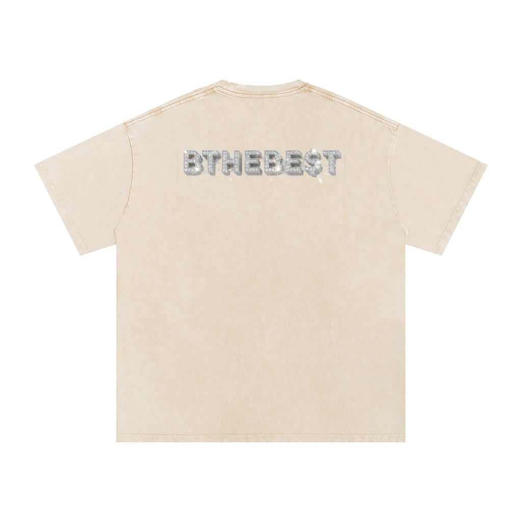 Snow Washed Oversized Cotton T-Shirt