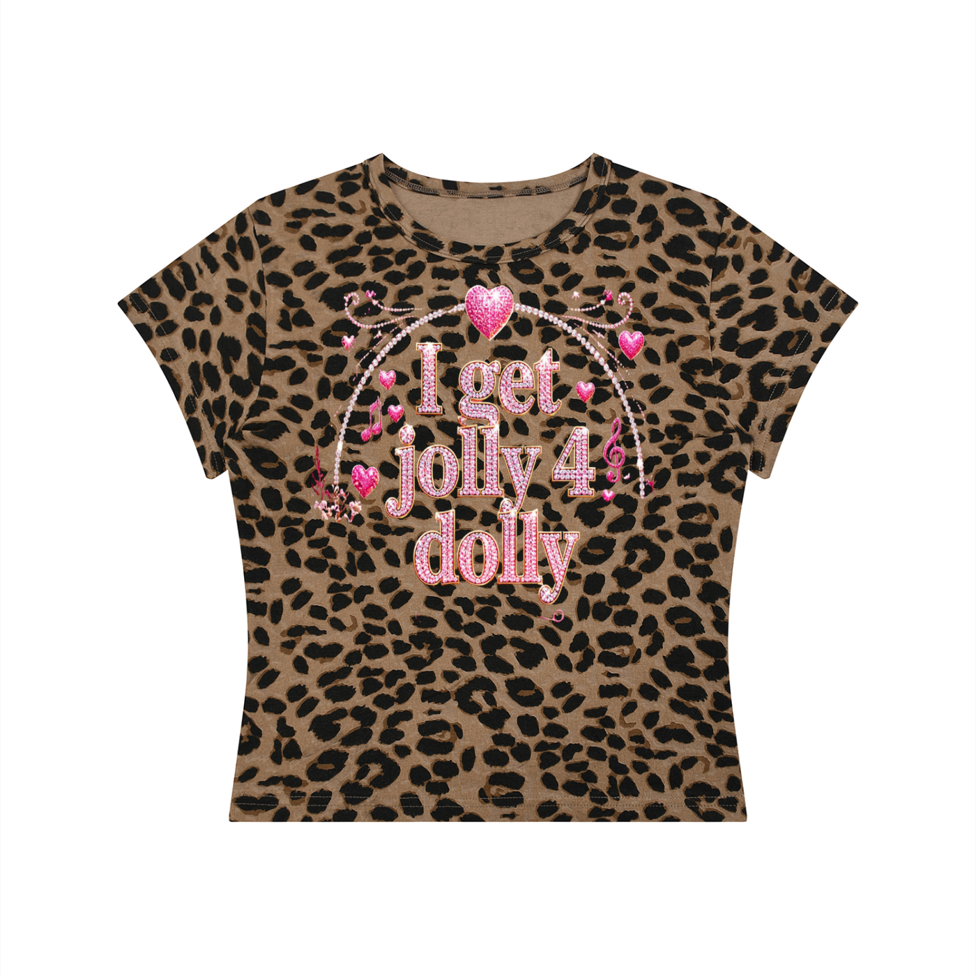 Women’s Leopard Print Crop T-Shirt dolly p. design