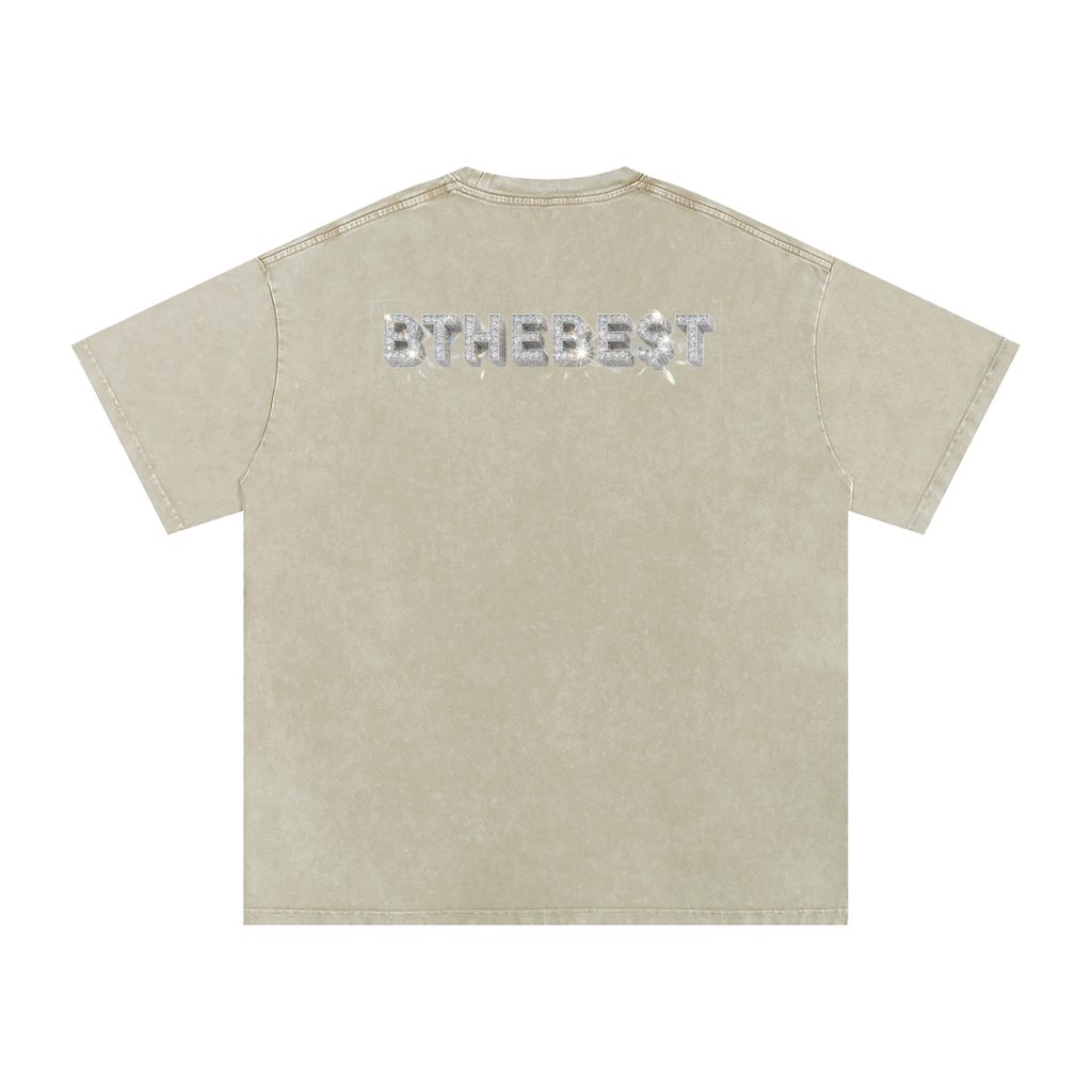 Snow Washed Oversized Cotton T-Shirt
