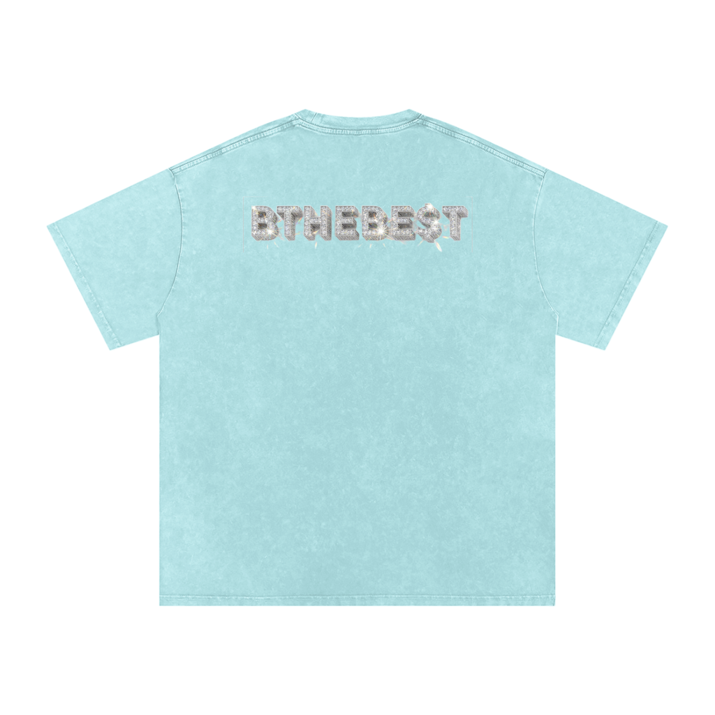 Snow Washed Oversized Cotton T-Shirt