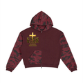 Unisex Colorblock Camo Full Zip Boxy Hoodie