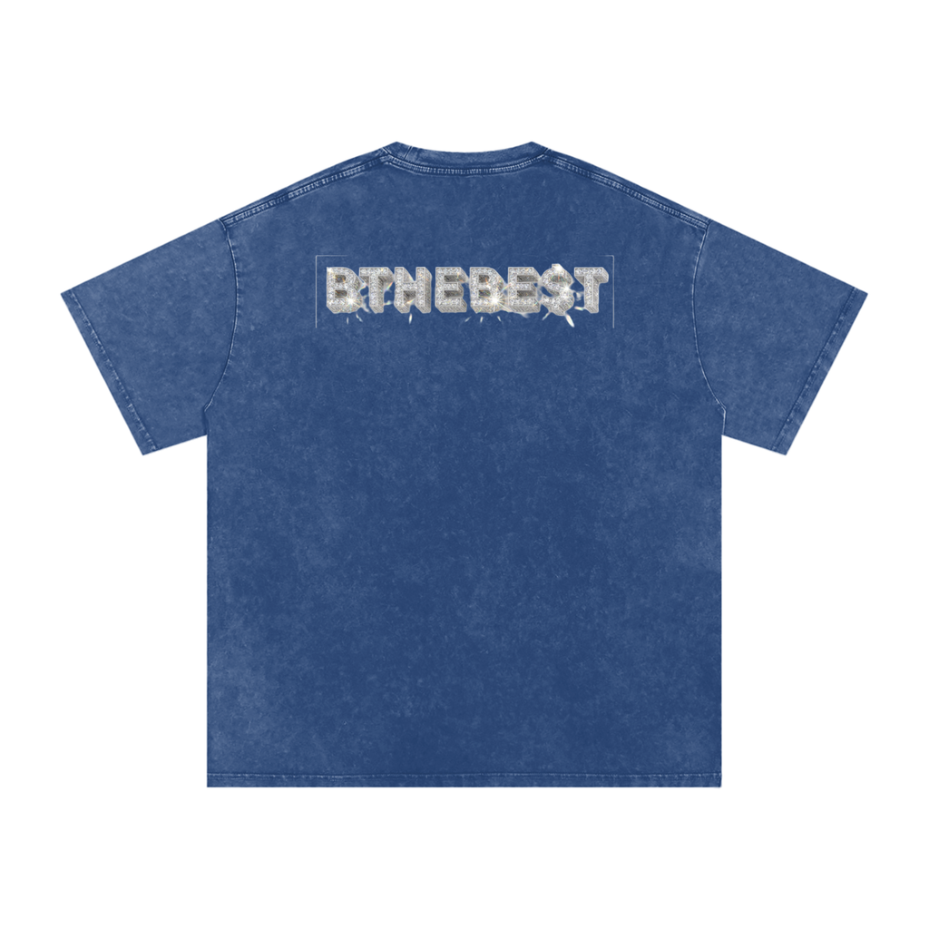 Snow Washed Oversized Cotton T-Shirt
