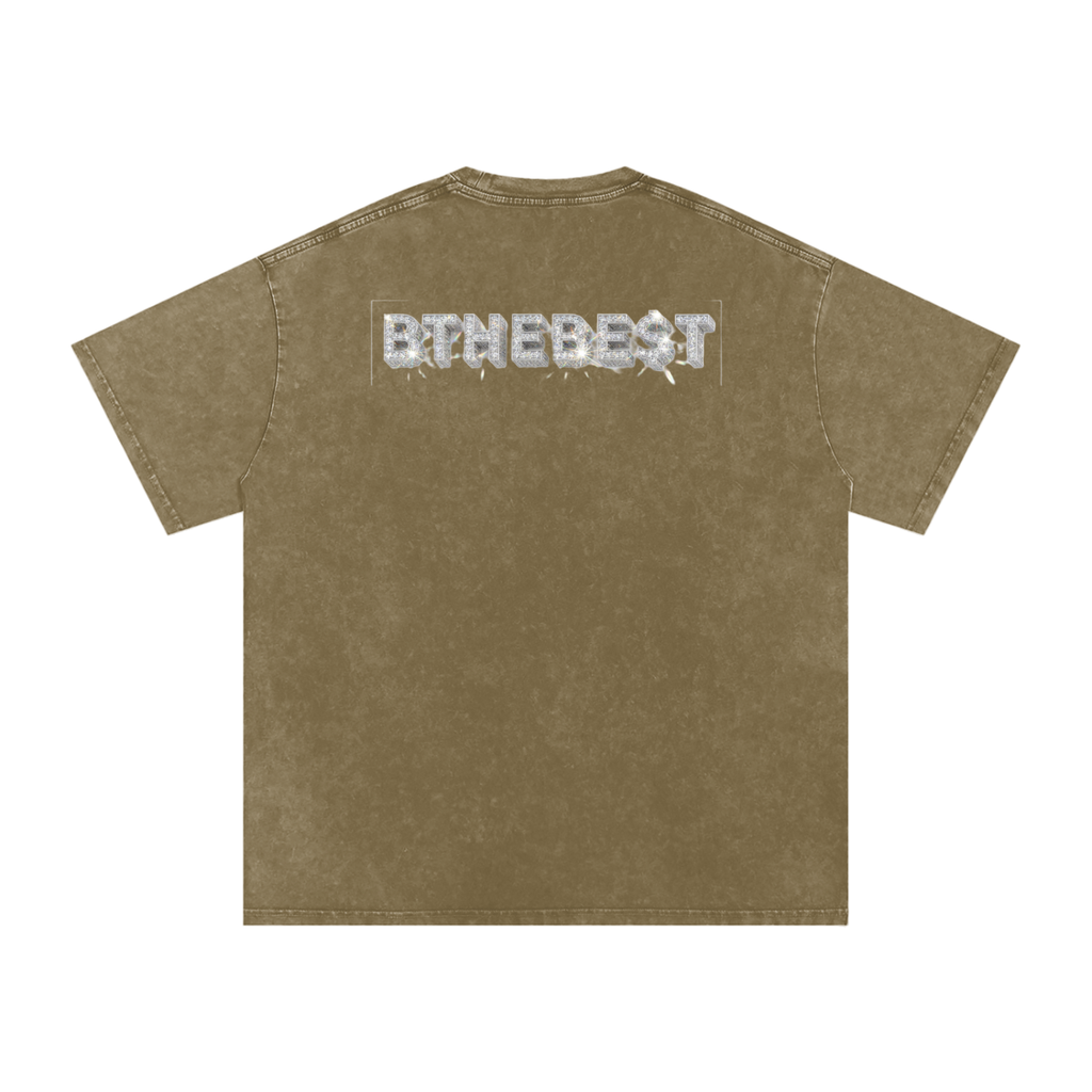 Snow Washed Oversized Cotton T-Shirt