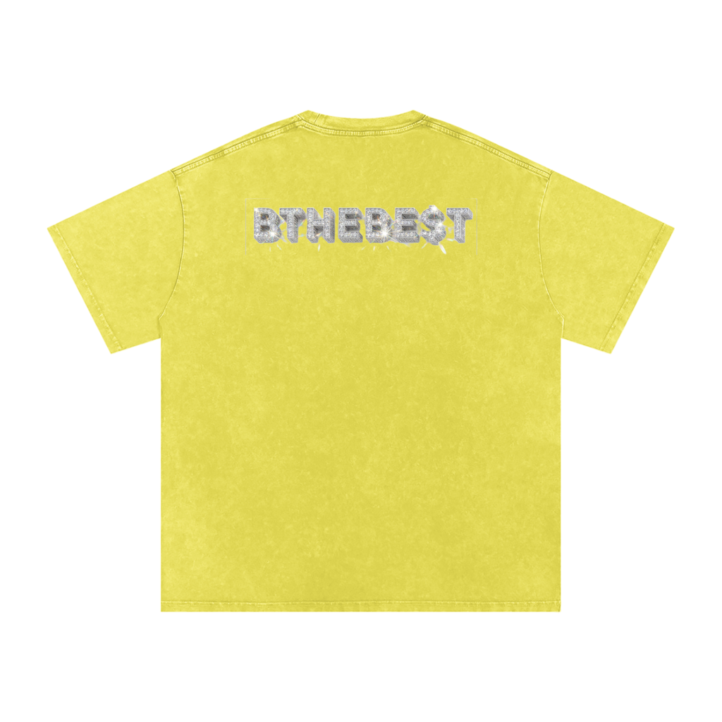 Snow Washed Oversized Cotton T-Shirt