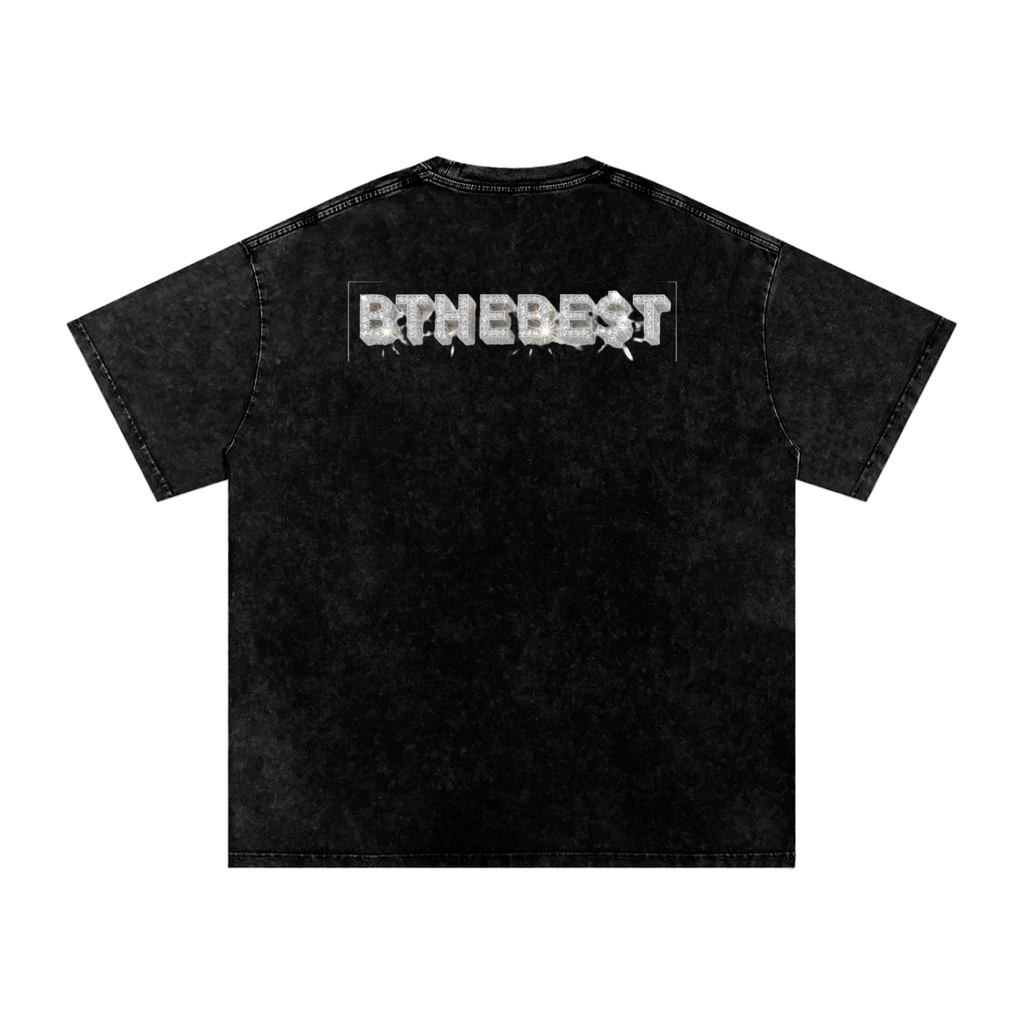 Snow Washed Oversized Cotton T-Shirt