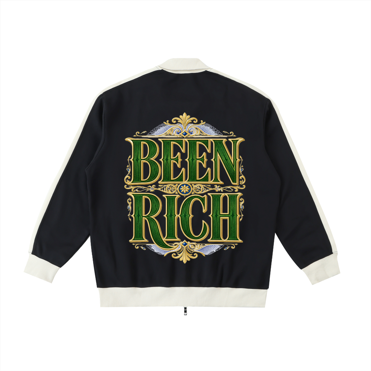 Contrast Trim Stand Collar Jacket