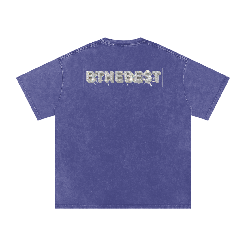 Snow Washed Oversized Cotton T-Shirt
