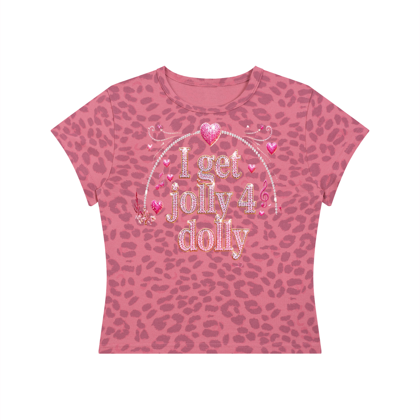 Women’s Leopard Print Crop T-Shirt dolly p. design