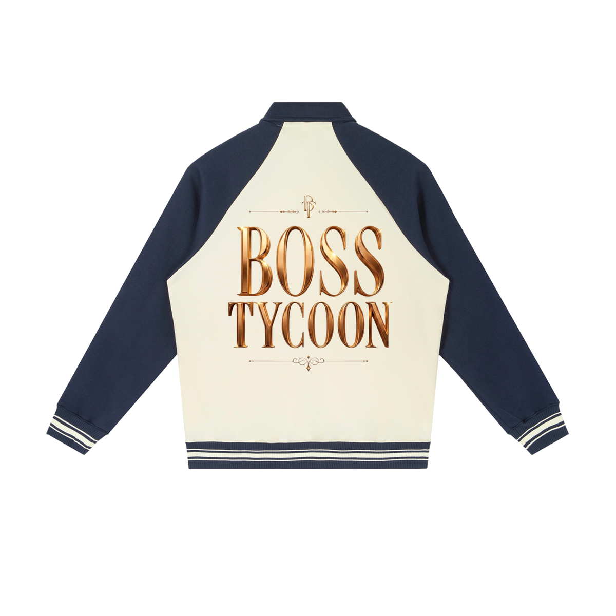 Contrast Raglan Sleeve Baseball Jacket