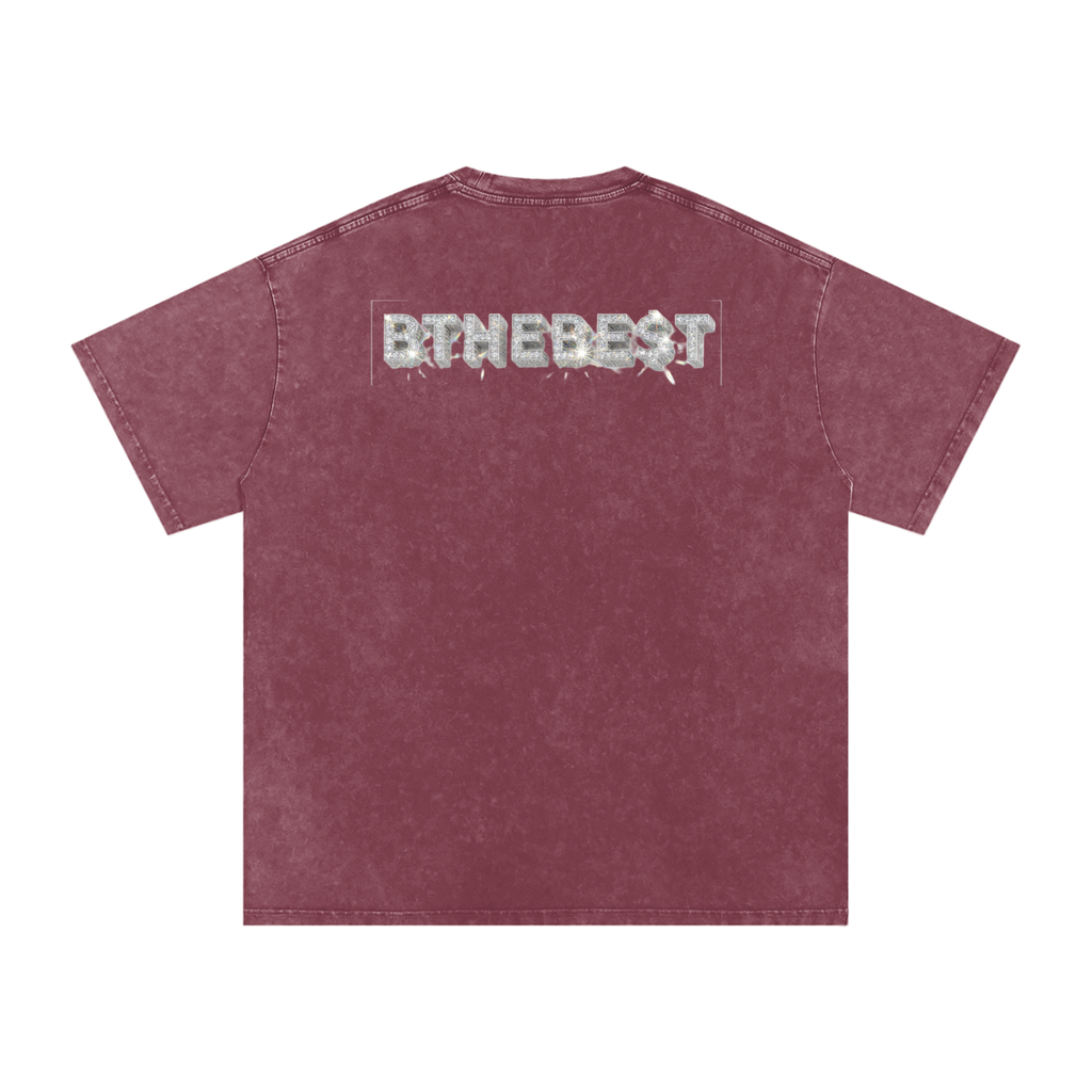 Snow Washed Oversized Cotton T-Shirt