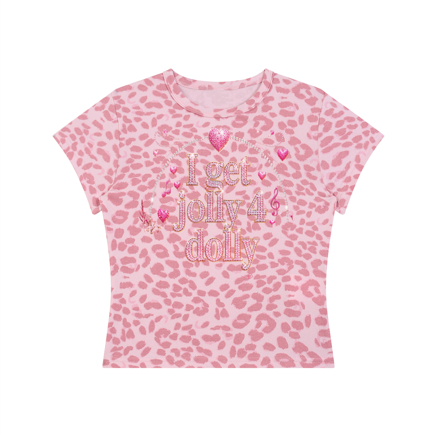 Women’s Leopard Print Crop T-Shirt dolly p. design