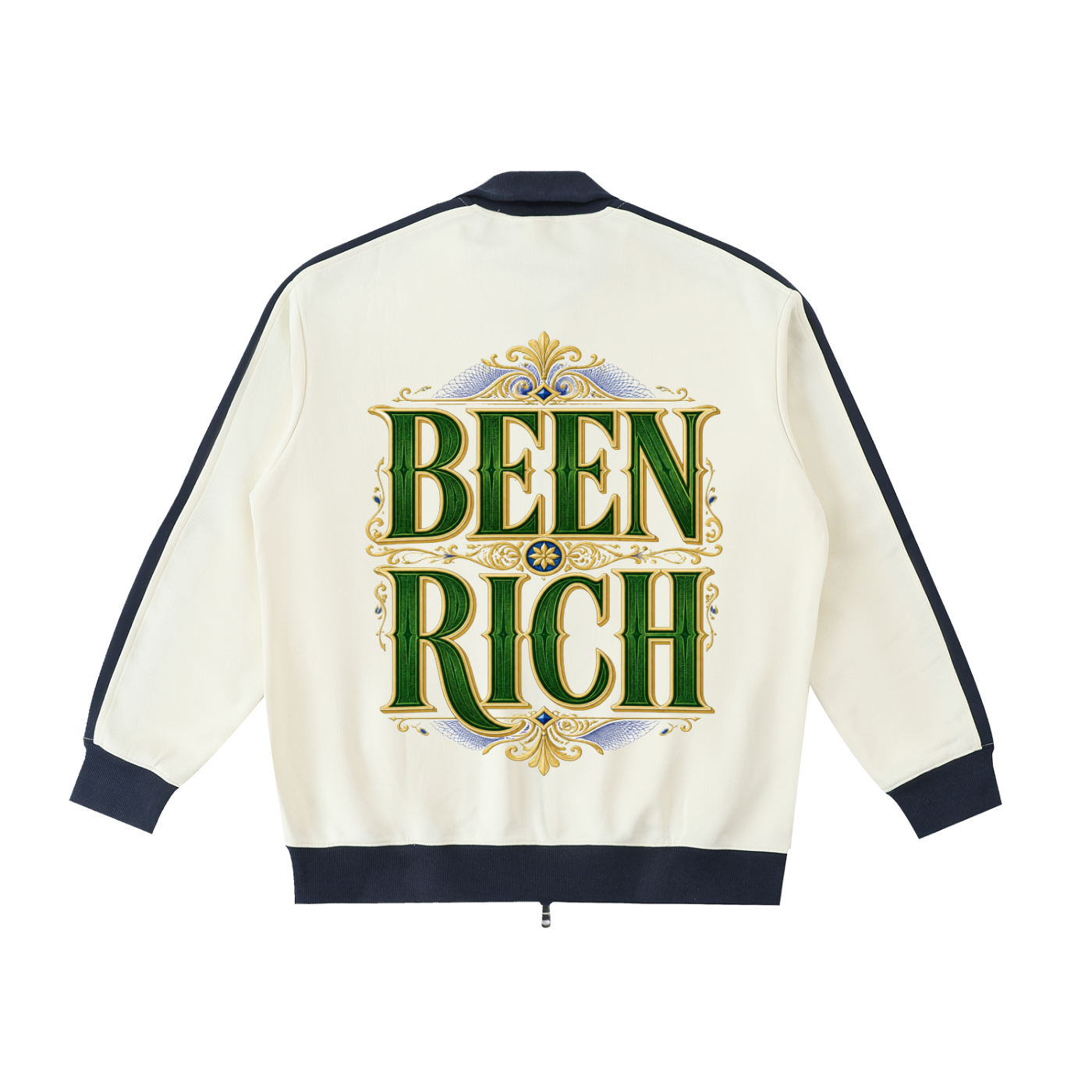 Contrast Trim Stand Collar Jacket
