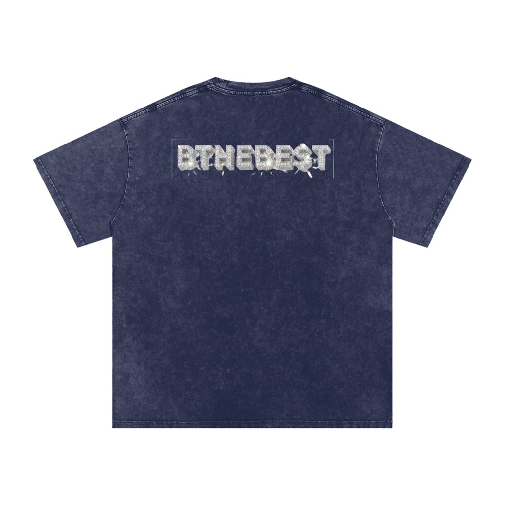Snow Washed Oversized Cotton T-Shirt