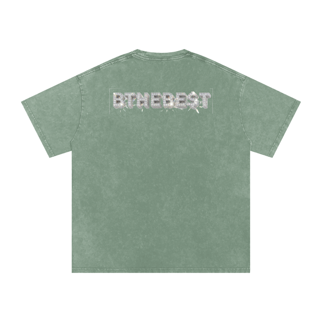 Snow Washed Oversized Cotton T-Shirt