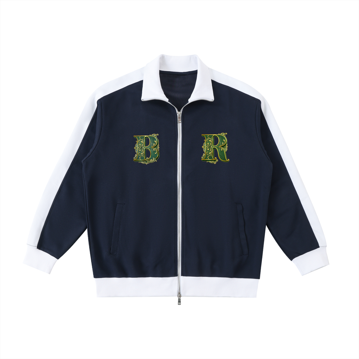 Contrast Trim Stand Collar Jacket