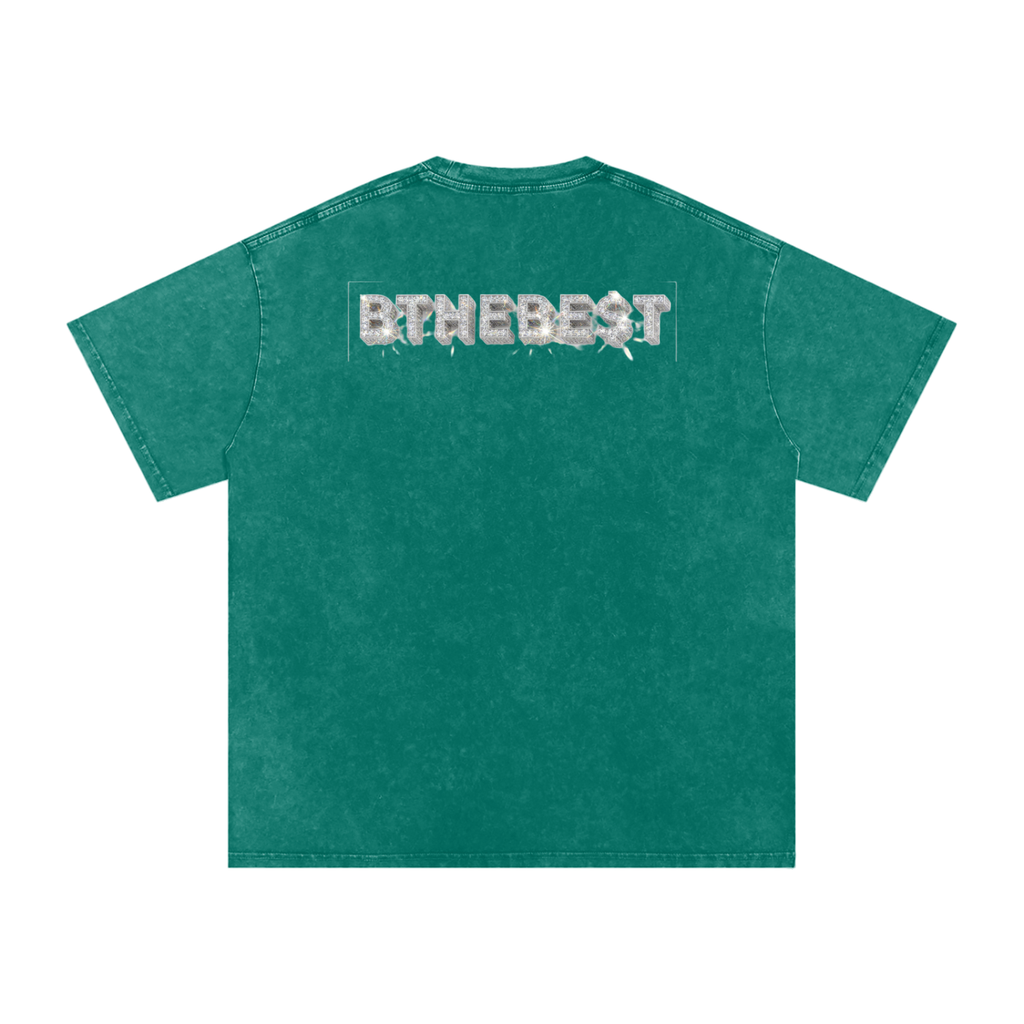 Snow Washed Oversized Cotton T-Shirt